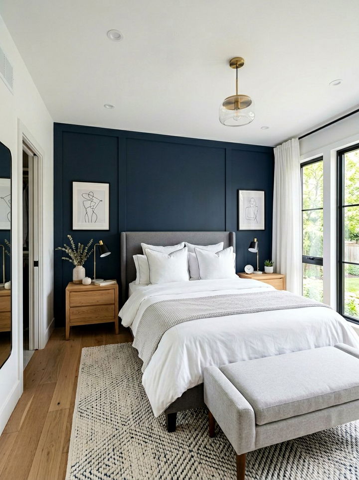 Dark Accent Wall - 30 one day bedroom ideas