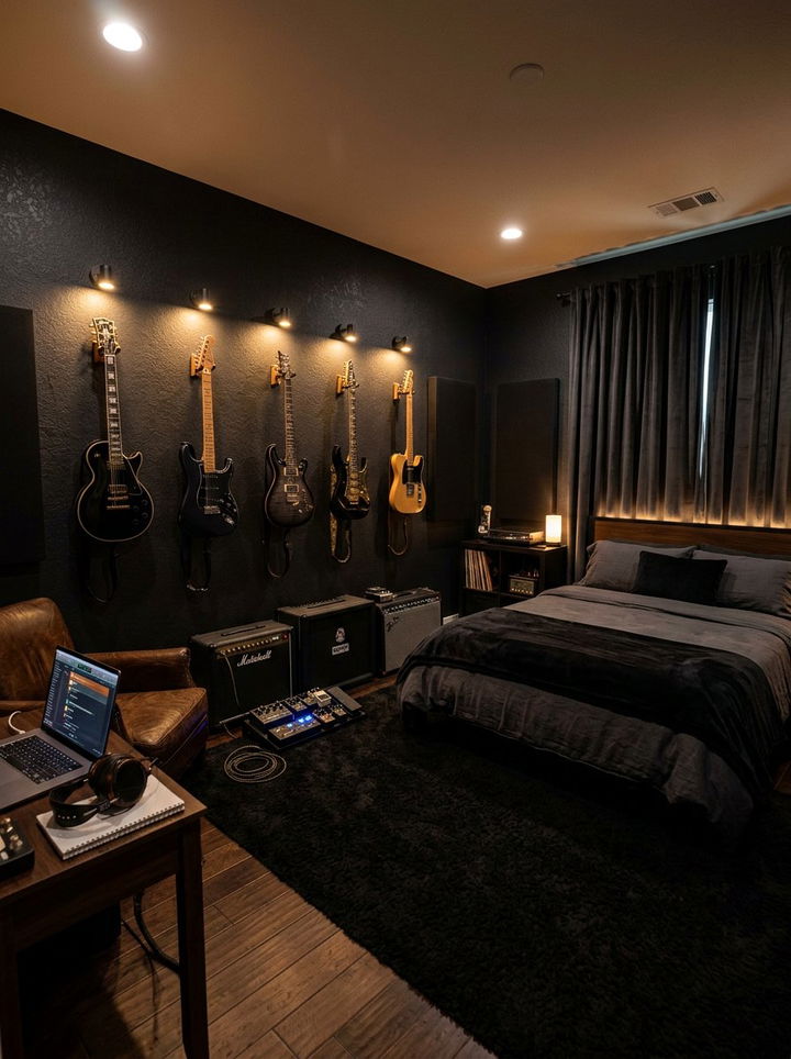 30 Guitar Bedroom Ideas for Every Dedicated Music Lover