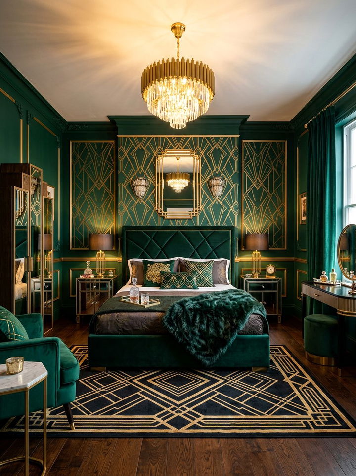 Dark Art Deco Bedroom - 30 dark bedroom ideas