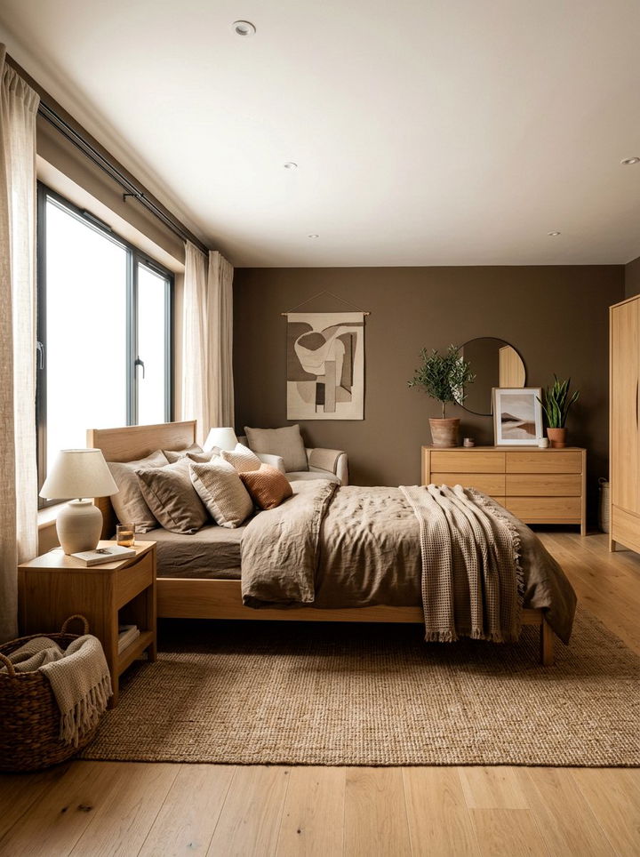 Dark Beige Bedroom - 30 dark neutral bedroom ideas