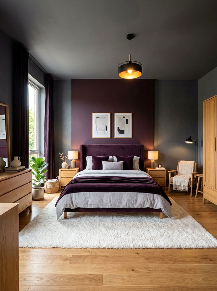 Dark Blackberry Bedroom - 30 berry bedroom ideas
