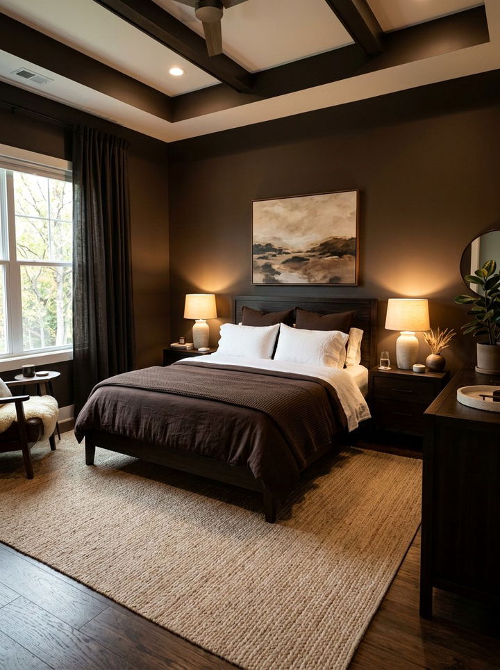 Dark Brown Bedroom - 30 dark bedroom ideas