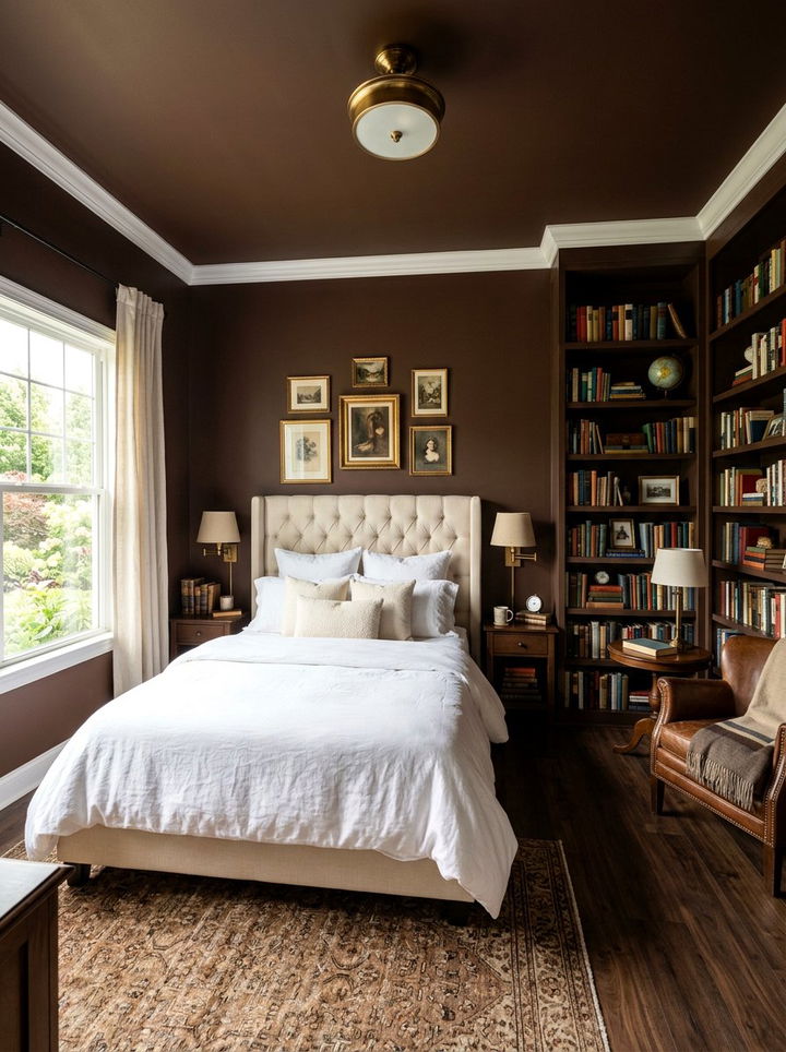 Dark Brown Bedroom - 30 bedroom paint ideas