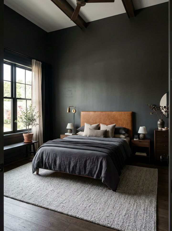 Dark Charcoal Bedroom Paint - 30 all black bedroom ideas
