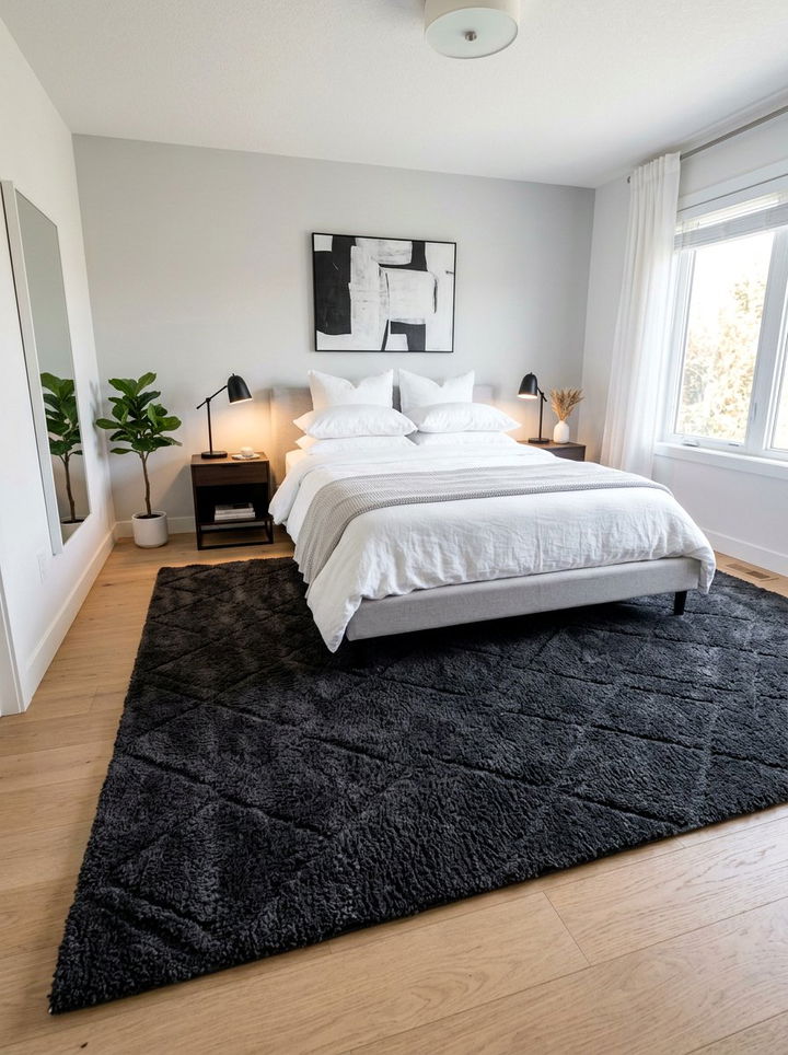 Dark Charcoal Bedroom Rug - 30 bedroom rugs