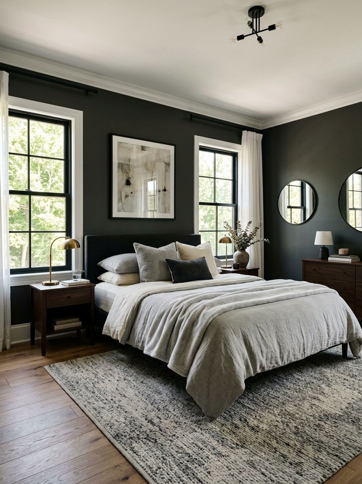 Dark Charcoal Bedroom Walls - 30 modern black bedroom ideas