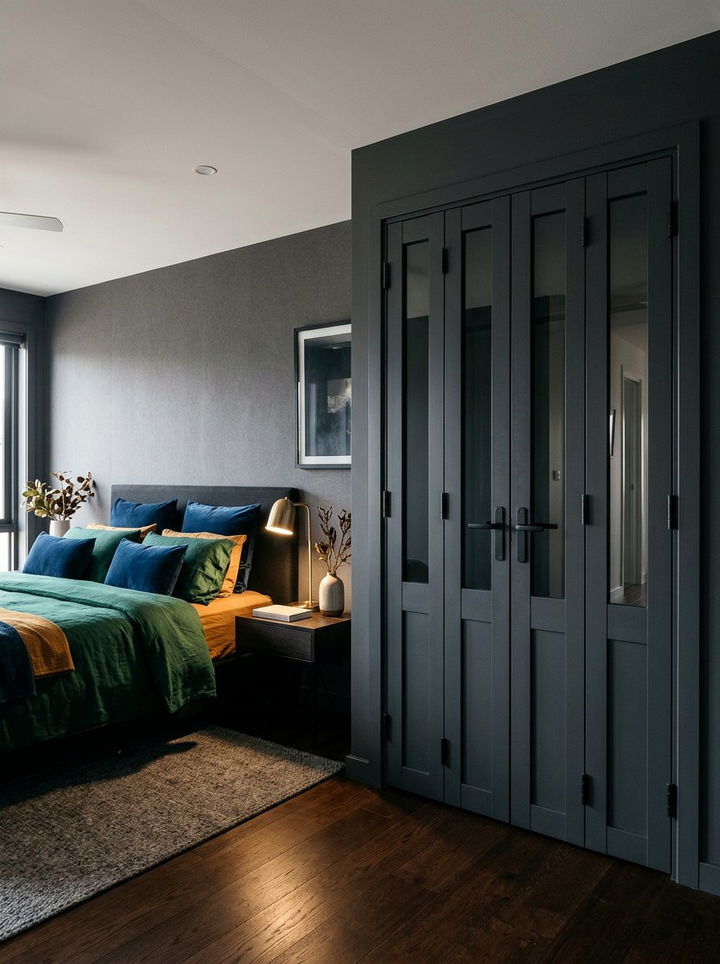Dark Charcoal Bifold Door - 30 bedroom bifold doors