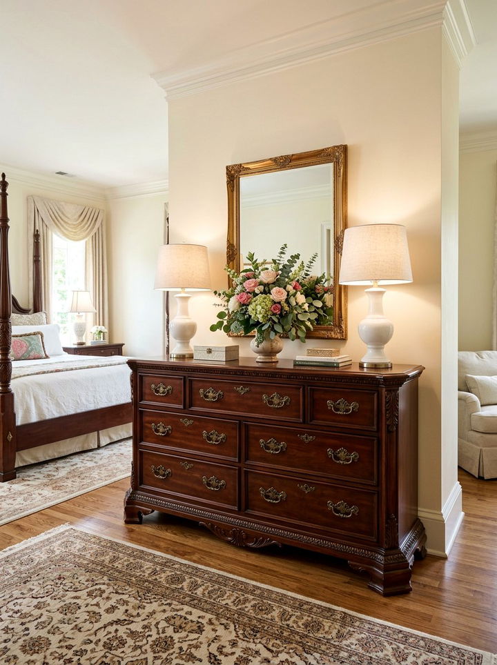 Dark Cherry Traditional Dresser - 30 bedroom wood dressers