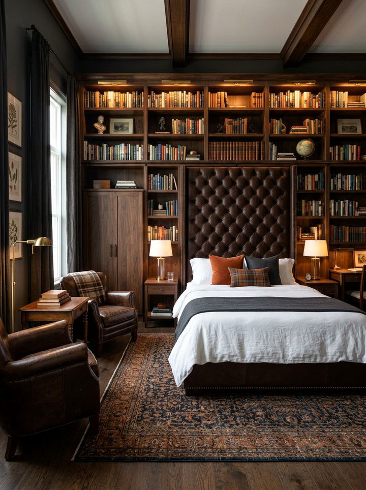 Dark Chocolate Tufted Headboard - 30 bedroom tufted headboards