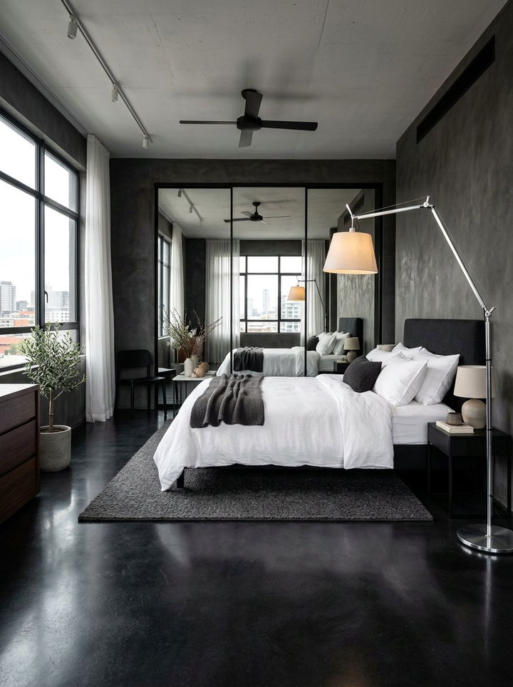 Dark Concrete Floor Bedroom - 30 bedroom concrete floors