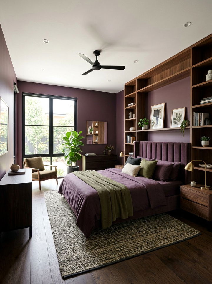 Dark Fig Bedroom - 30 berry bedroom ideas