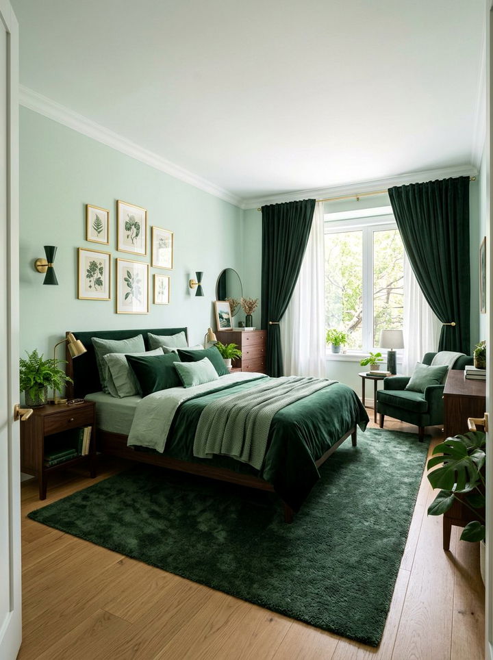 Dark Green And Mint Bedroom - 30 mint green bedroom ideas
