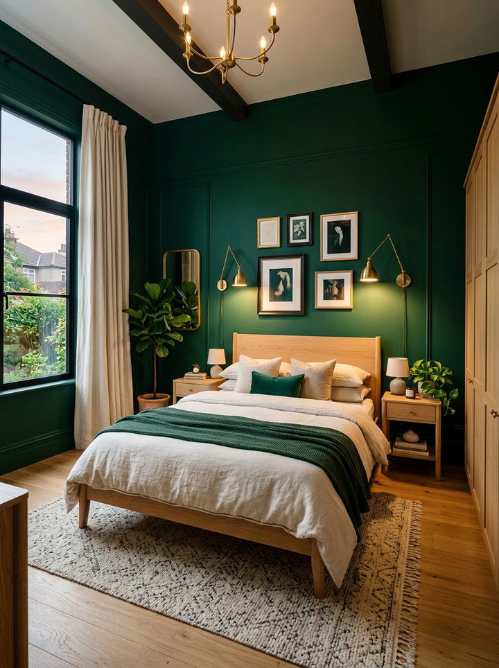 Dark Green Bedroom - 30 weekend bedroom ideas