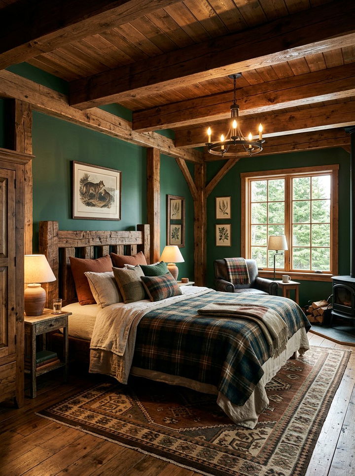 30 Lush Dark Green Bedroom Ideas for a Nature-Inspired Look