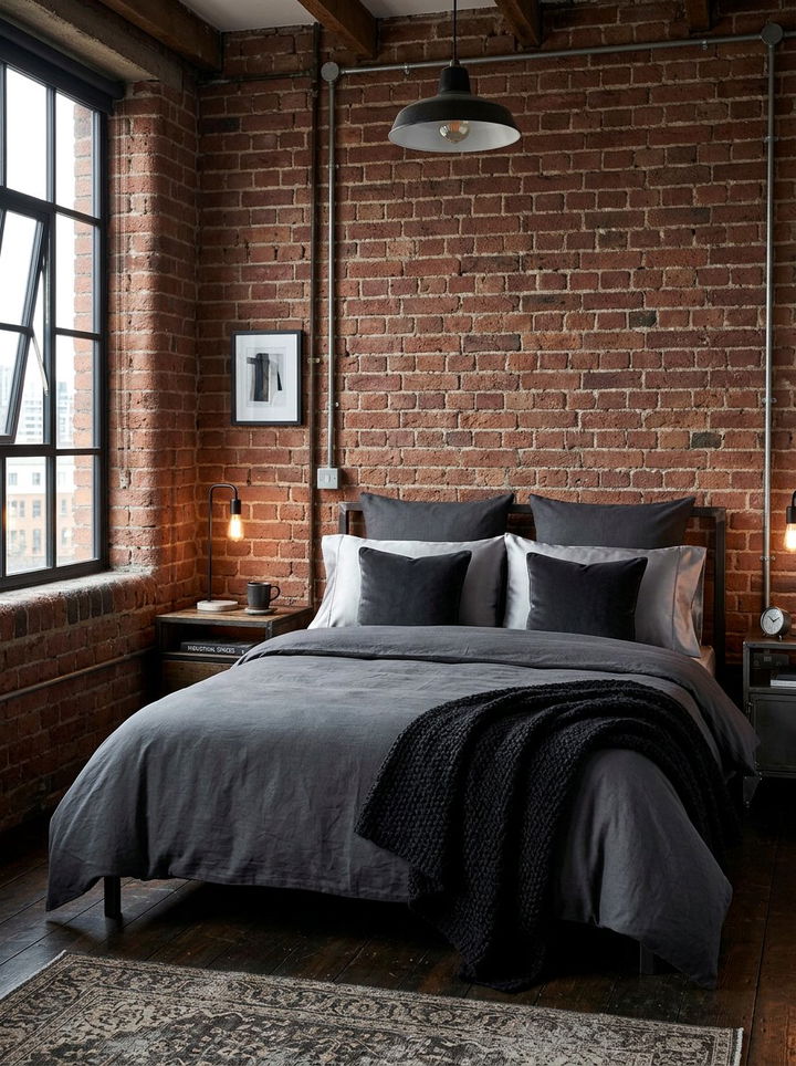Dark Grey Bedding - 30 bedroom layered bedding ideas