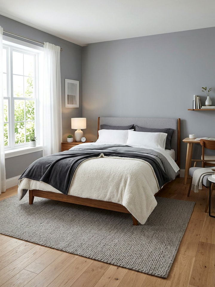 Dark Grey Reversible Fleece Blanket - 30 bedroom fleece blankets