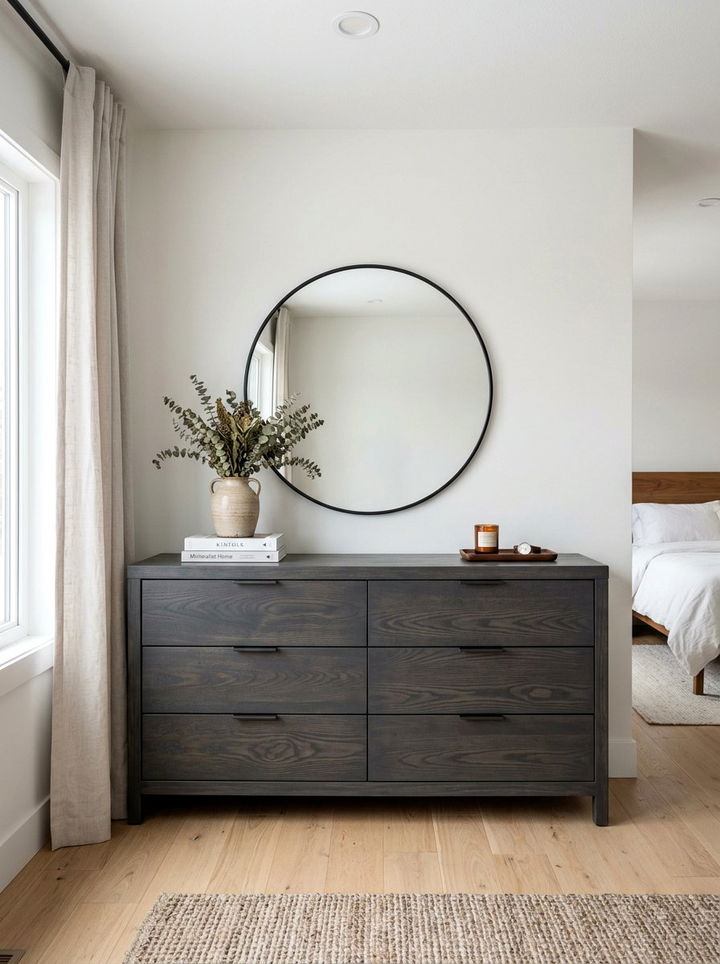 Dark Grey Wood Dresser - 30 grey bedroom furniture ideas