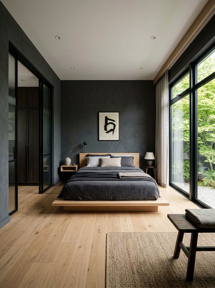 Dark Japandi Bedroom - 30 dark bedroom ideas