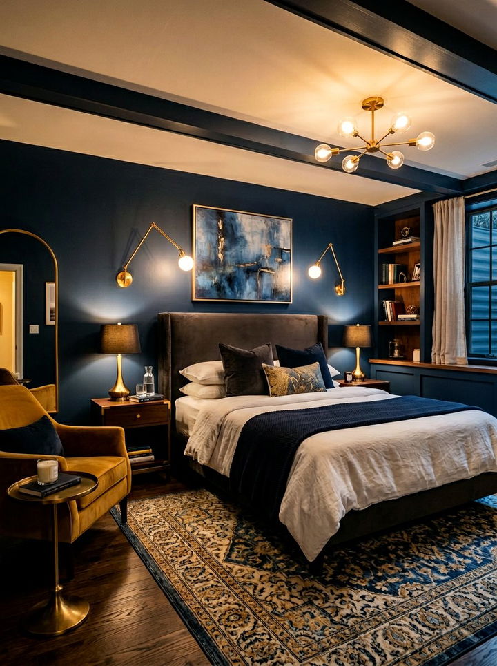 Dark Moody Basement Guest Room - 30 basement bedroom ideas