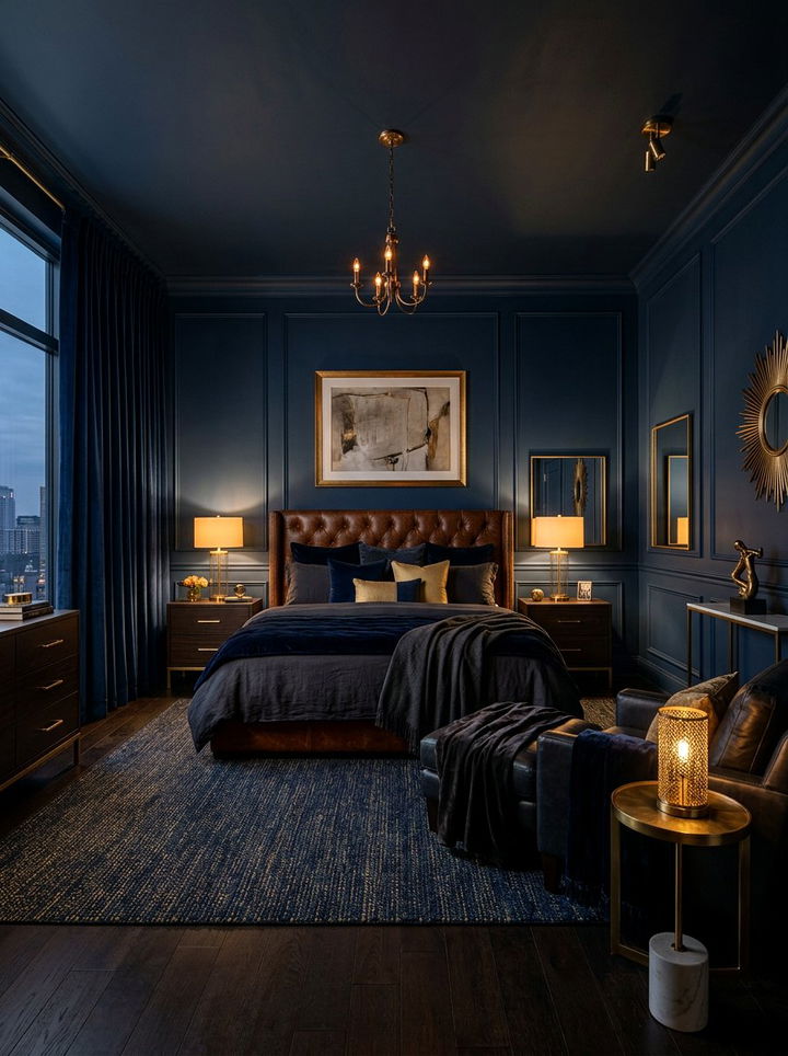 Dark Moody Bedroom - 30 newlywed bedroom ideas