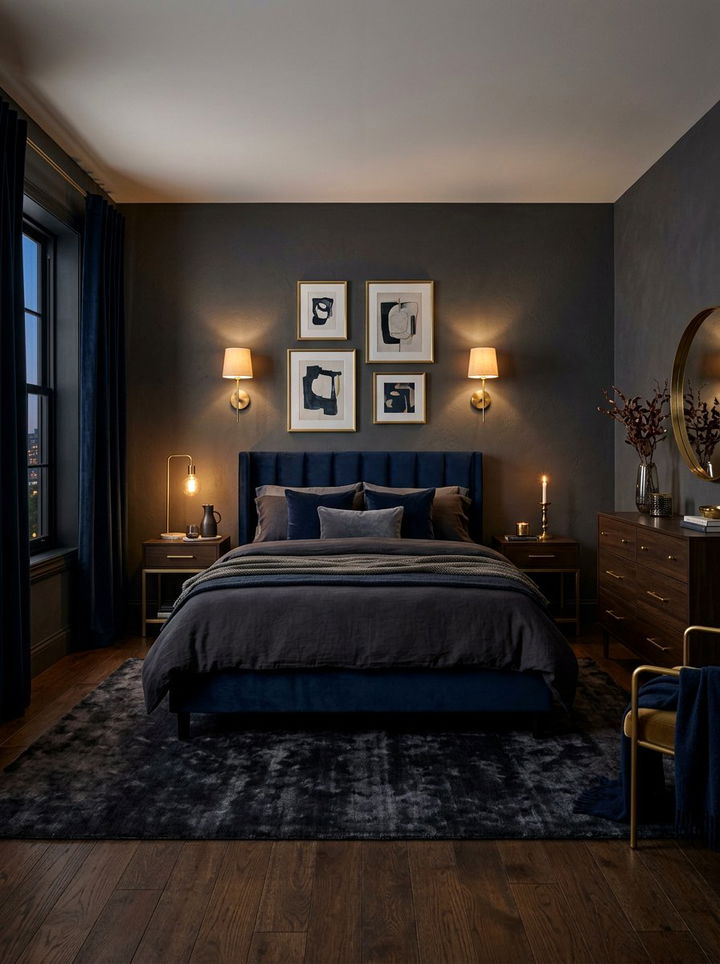 Dark Moody Bedroom Walls - 30 bedroom makeover ideas