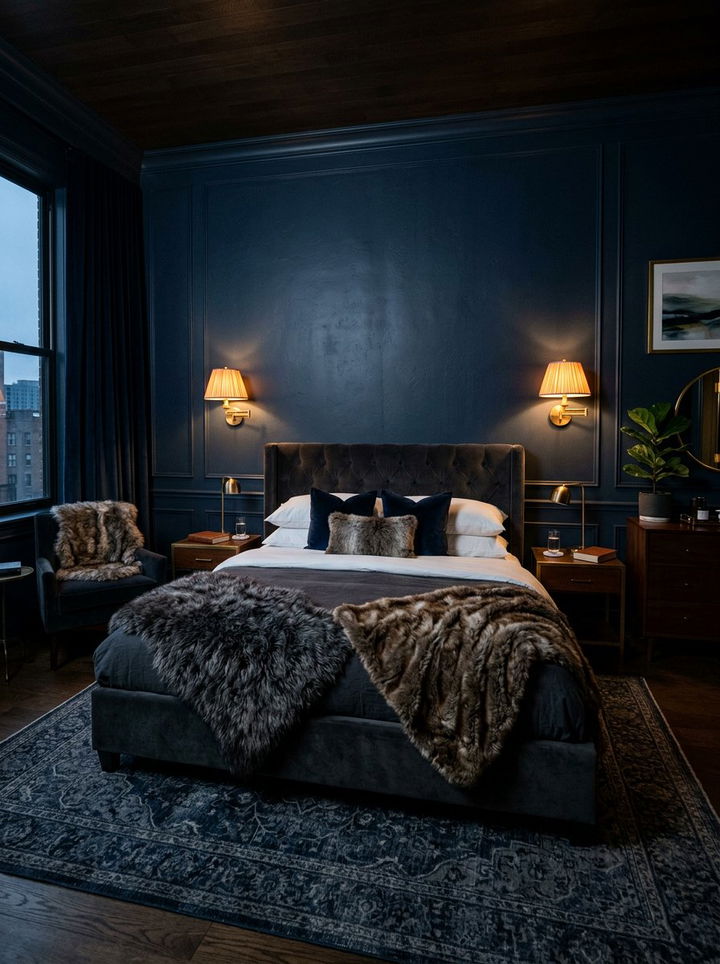 Dark Moody Hotel Room - 30 hotel bedroom ideas