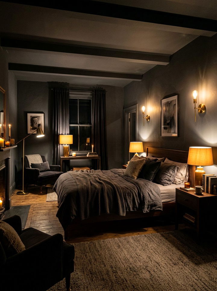 Dark Moody Lighting - 30 dramatic bedroom ideas