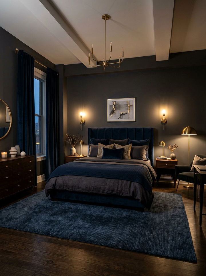 Dark Moody Master Bedroom Walls - 30 couples bedroom ideas