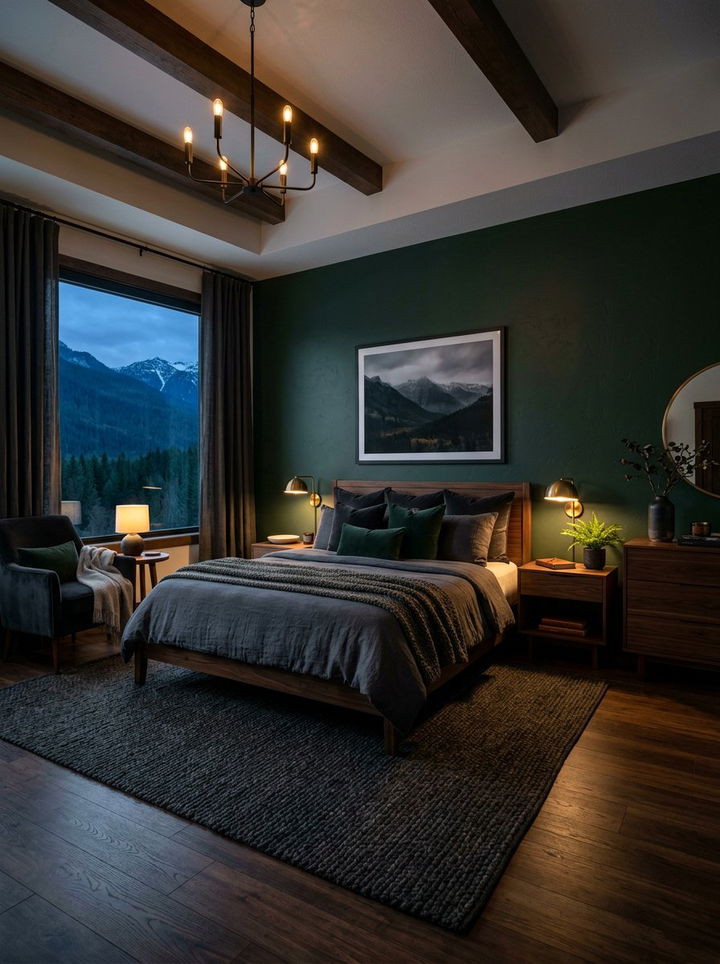 Dark Moody Mountain Bedroom - 30 mountain house bedroom ideas