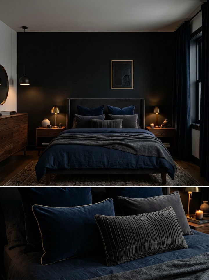 Dark Moody Velvet Pillows - 30 bedroom decorative pillows
