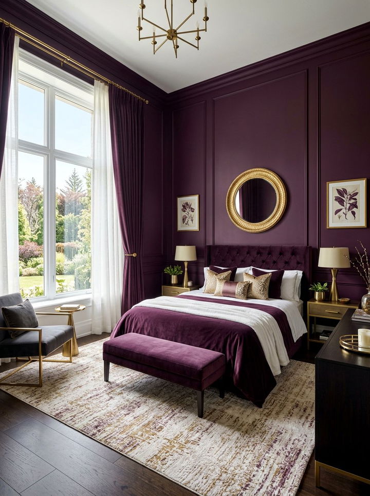 Dark Plum Bedroom - 30 bedroom purple walls