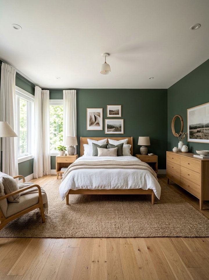 Dark Sage Green Bedroom - 30 dark color bedroom ideas