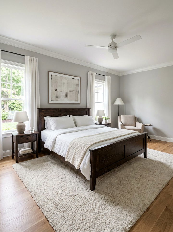 Dark Stained Pine Bed - 30 bedroom pine furniture ideas