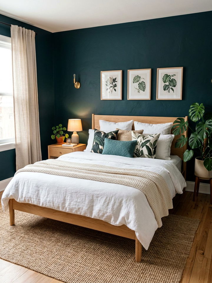 Dark Teal Bedroom Walls - 30 blue bedroom ideas
