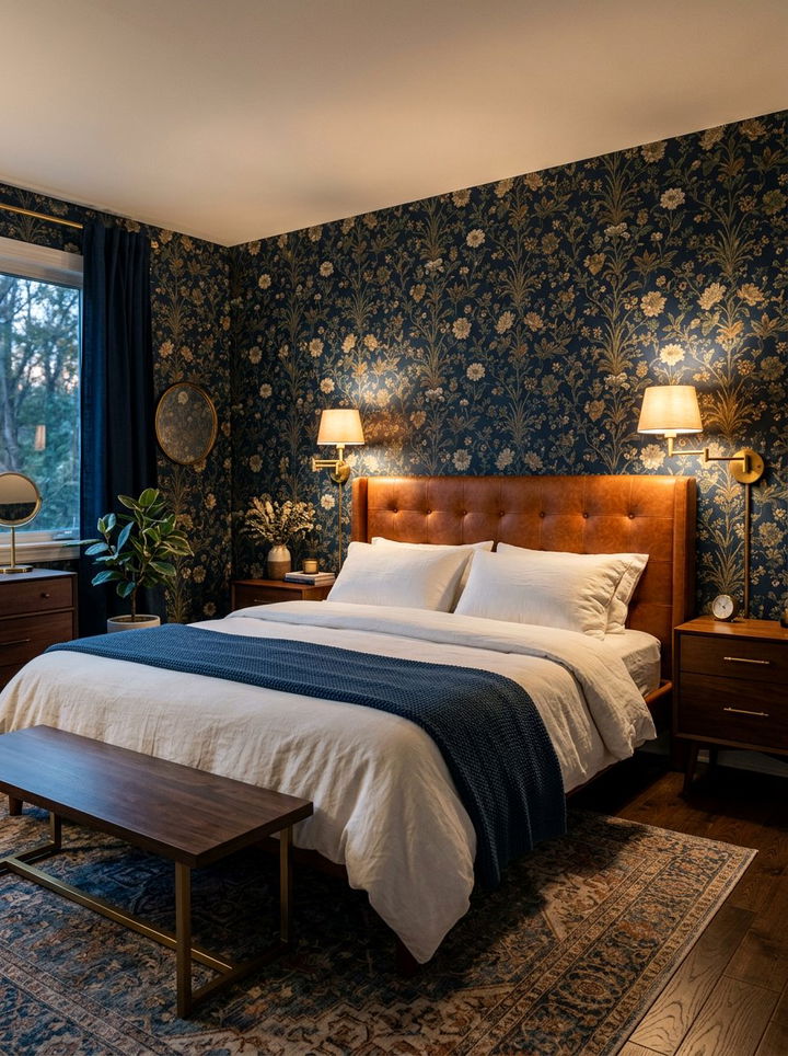 Dark Wallpaper - 30 boutique hotel bedroom ideas