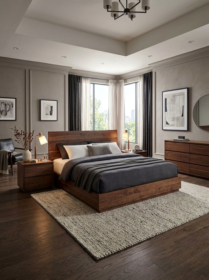 Dark Walnut Bedroom Set - 30 bedroom sets