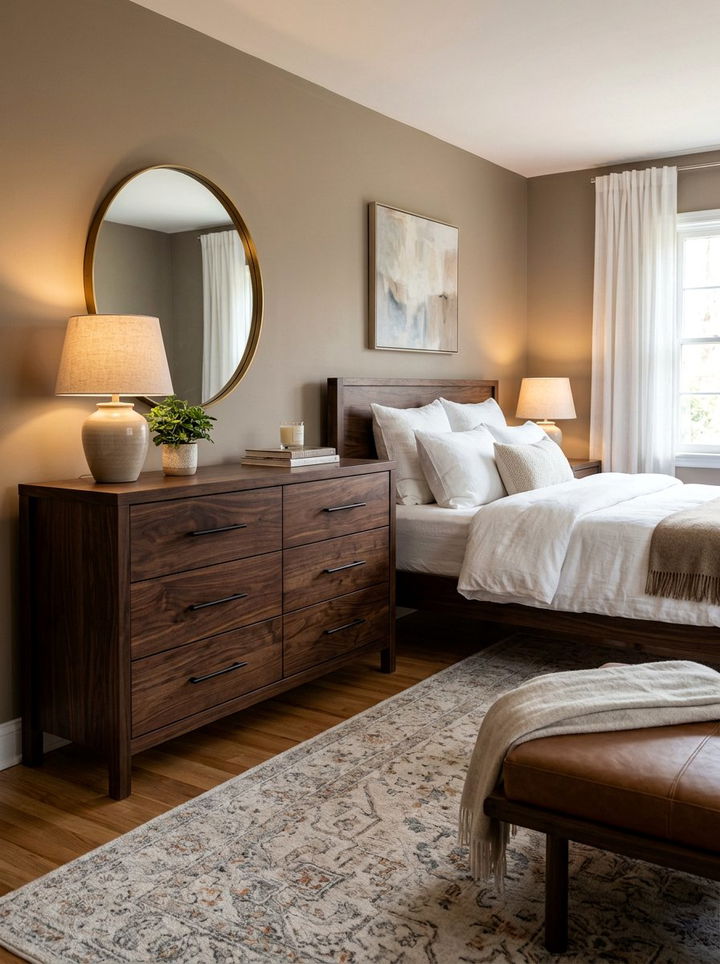 Dark Walnut Dresser - 30 bedroom modern dressers