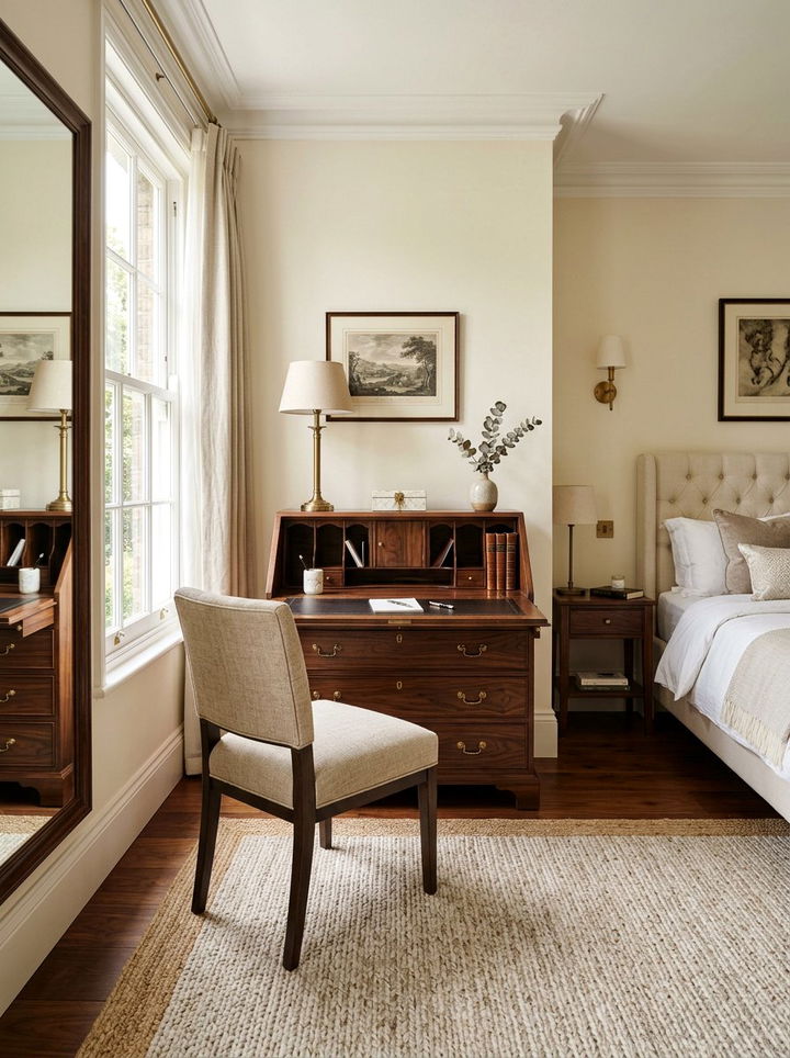 Dark Walnut Secretary Desk - 30 bedroom secretary desks