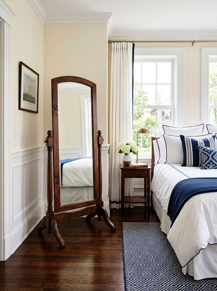 Dark Walnut Standing Mirror - 30 bedroom floor mirrors