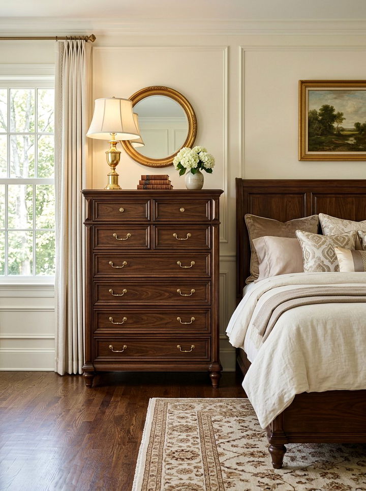 Dark Walnut Tall Dresser - 30 bedroom tall dressers