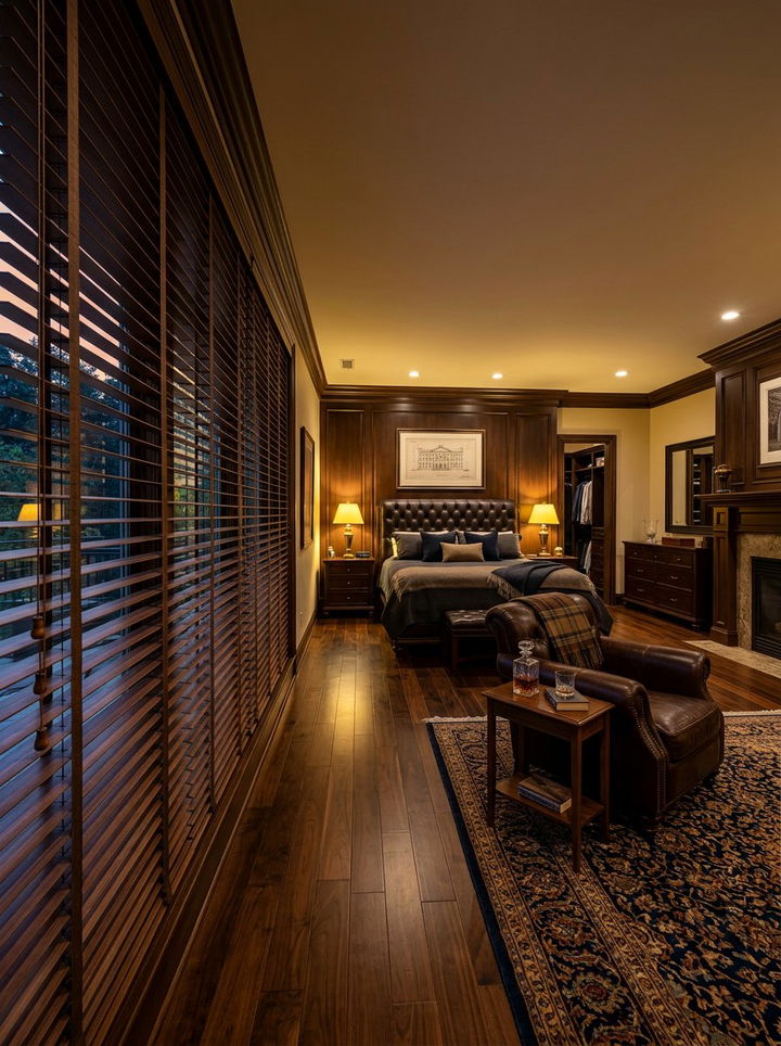 Dark Walnut Venetian Blinds - 30 bedroom venetian blinds