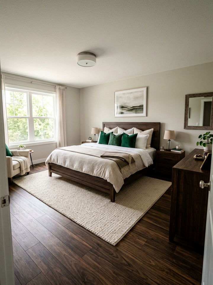 Dark Walnut Vinyl Flooring - 30 bedroom vinyl flooring ideas