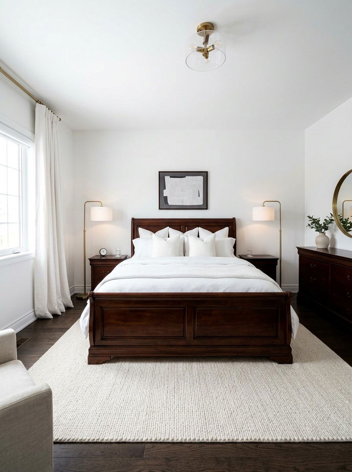 Dark Wood And White Bedroom - 30 brown and white bedroom ideas