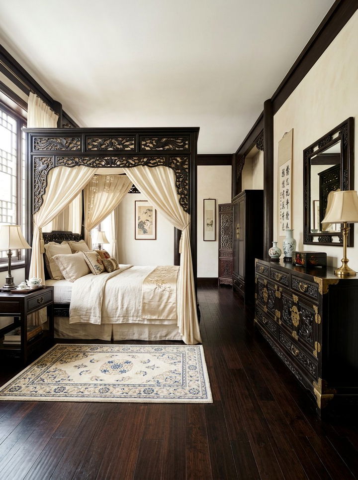 Dark Wood Chinese Bedroom - 30 Chinese bedroom ideas