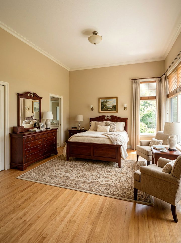 Dark Wood Furniture Beige Bedroom - 30 traditional beige bedroom ideas