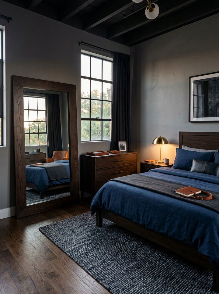 Dark Wood Mirror - 30 bedroom mirrors