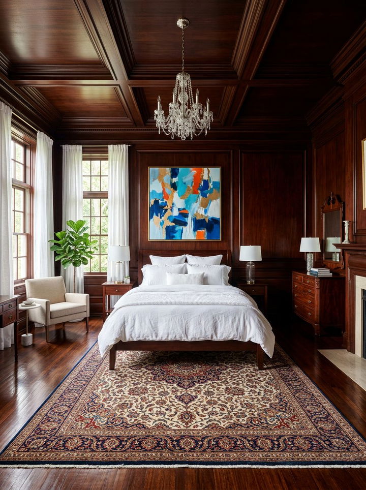 Dark Wood Paneled Bedroom - 30 celebrity bedroom ideas