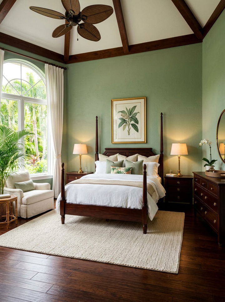 Dark Wood Tropical Bedroom - 30 tropical bedroom ideas