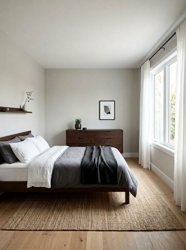 Dark brown minimalist bedroom - 30 chocolate bedroom ideas