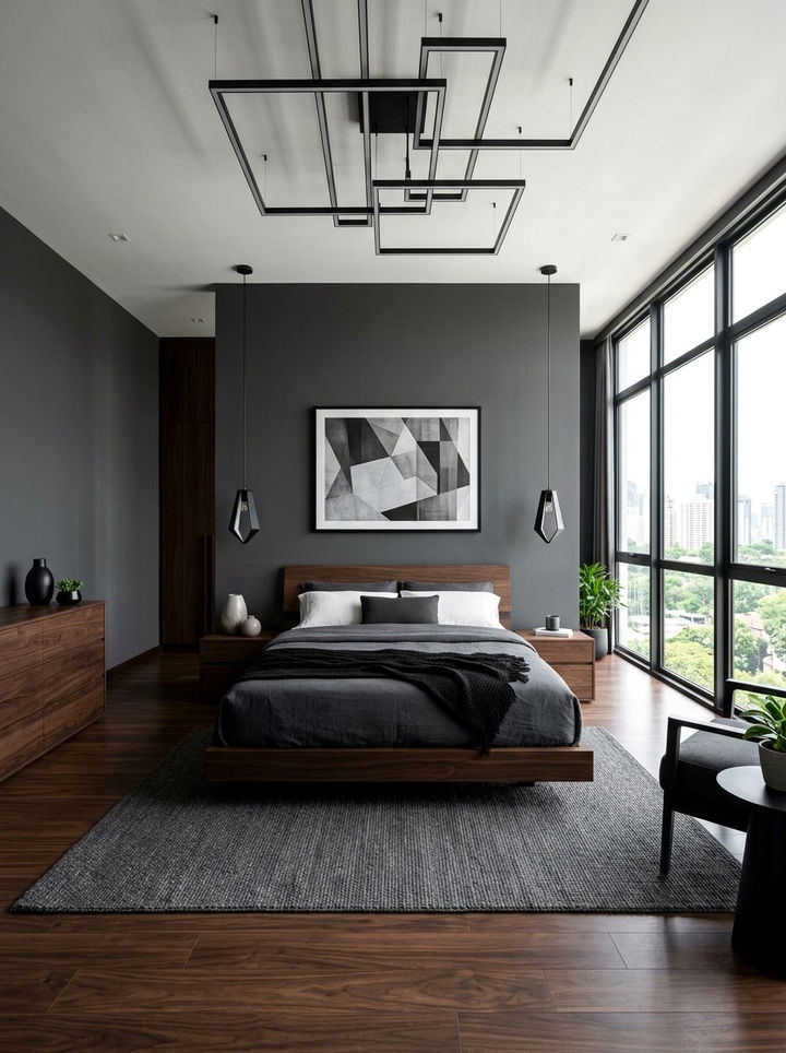 Dark brown modern bedroom - 30 chocolate bedroom ideas